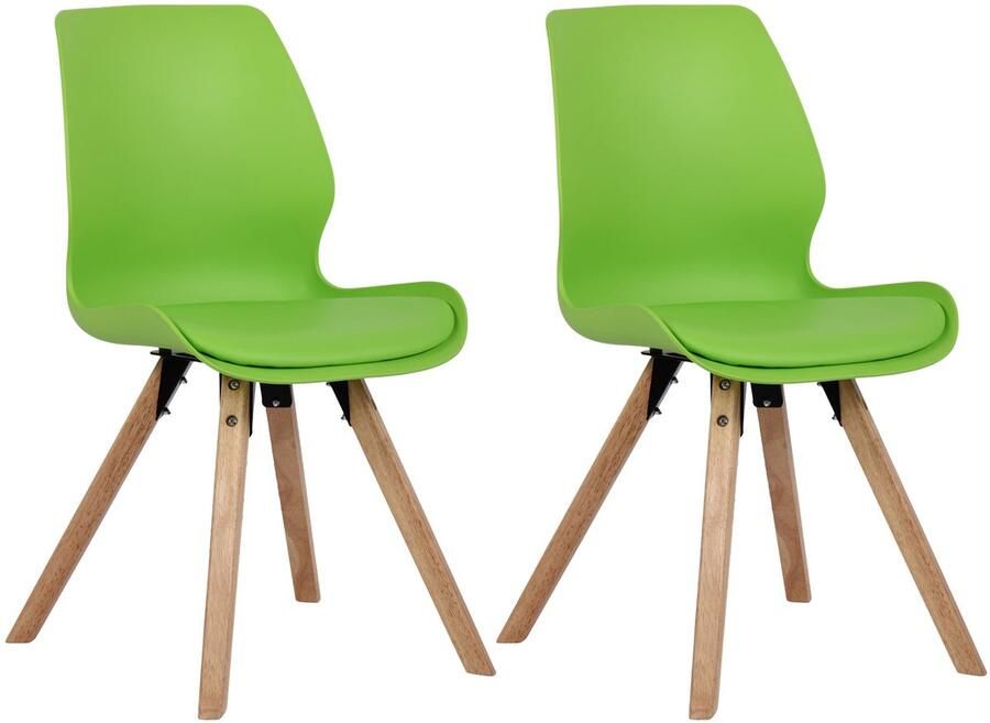 Set Kuipstoelen Bezoekerstoelen Comfortabele Zithouding Polypropyleen & Kunstleder