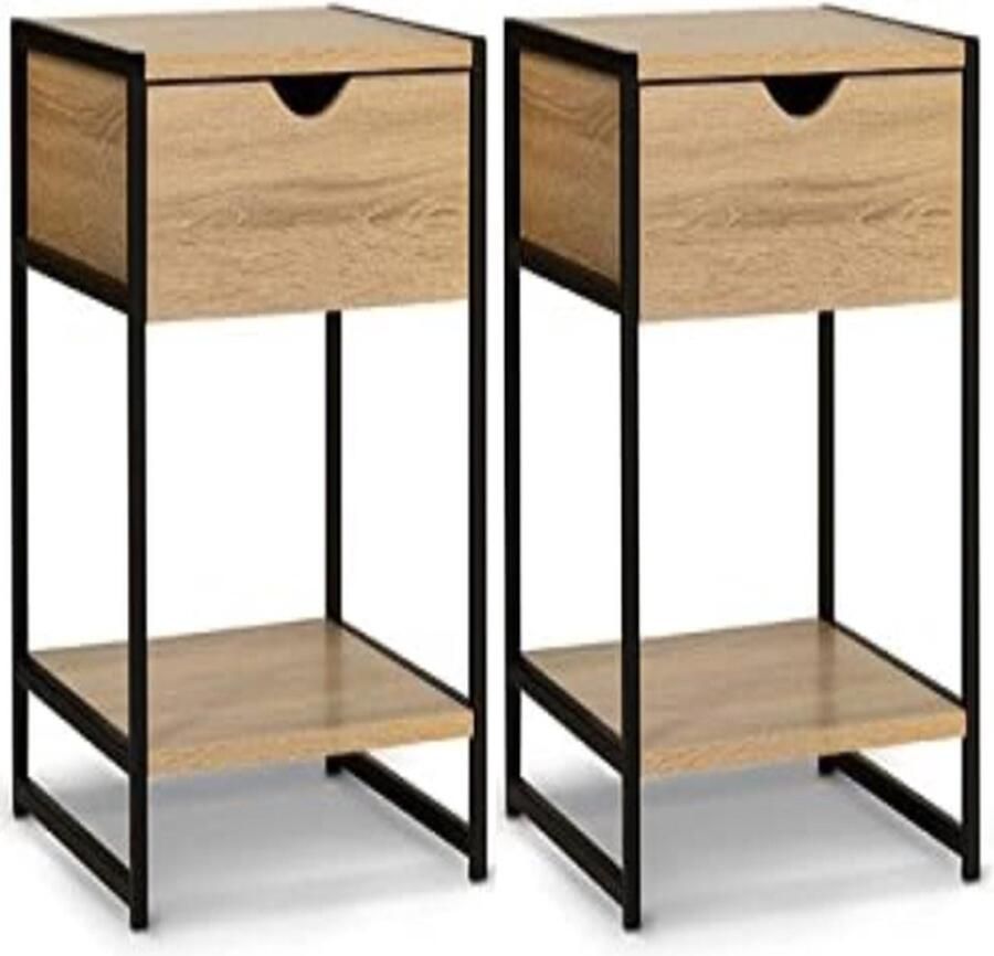 Set met 2 nachtkastjes Detroit industrieel design