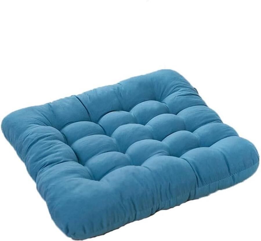 Set of 2 Chair Cushions Seat Cushion 40 x 40 cm Plain Cushion with Ties Thick Soft Decorative Cushions for Indoor and Outdoor Office Chairs Garden Chair