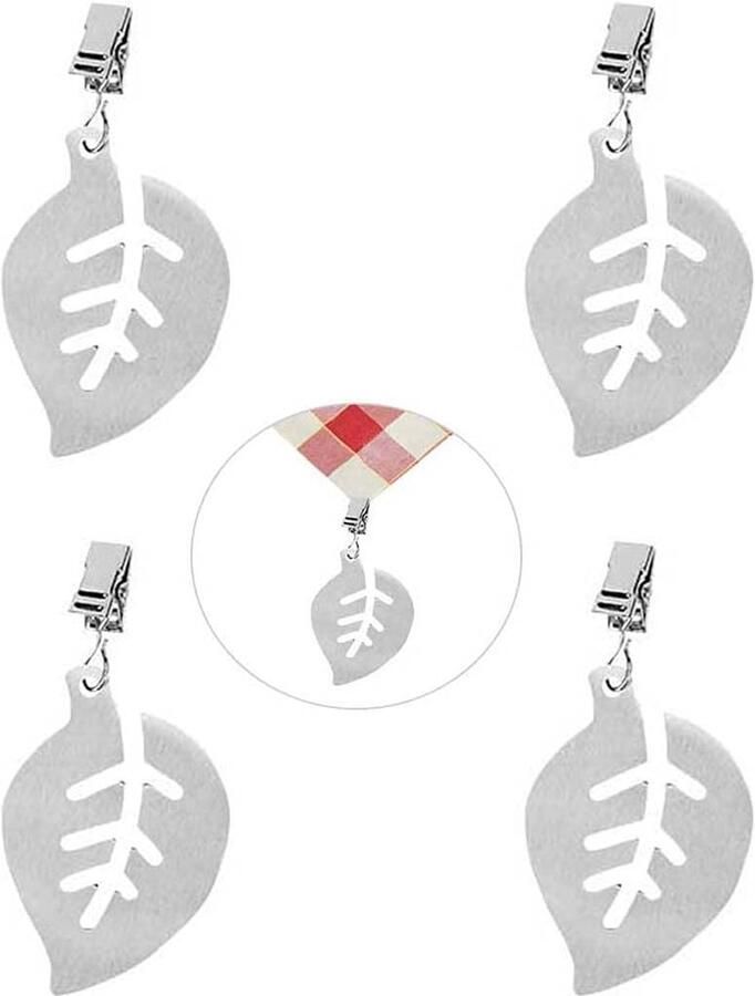 Set of 4 Table Clips Stainless Steel Table Clips Table Clips Holder for Party Picnic Garden Home Indoor Outdoor Camping Pack of 4