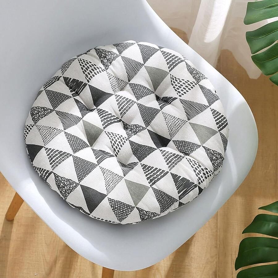 Set of 6 Chair Cushions for Patio Home Car Sofa Office Tatami Decoration 25 Models (Round) 21x40cm in Diameter