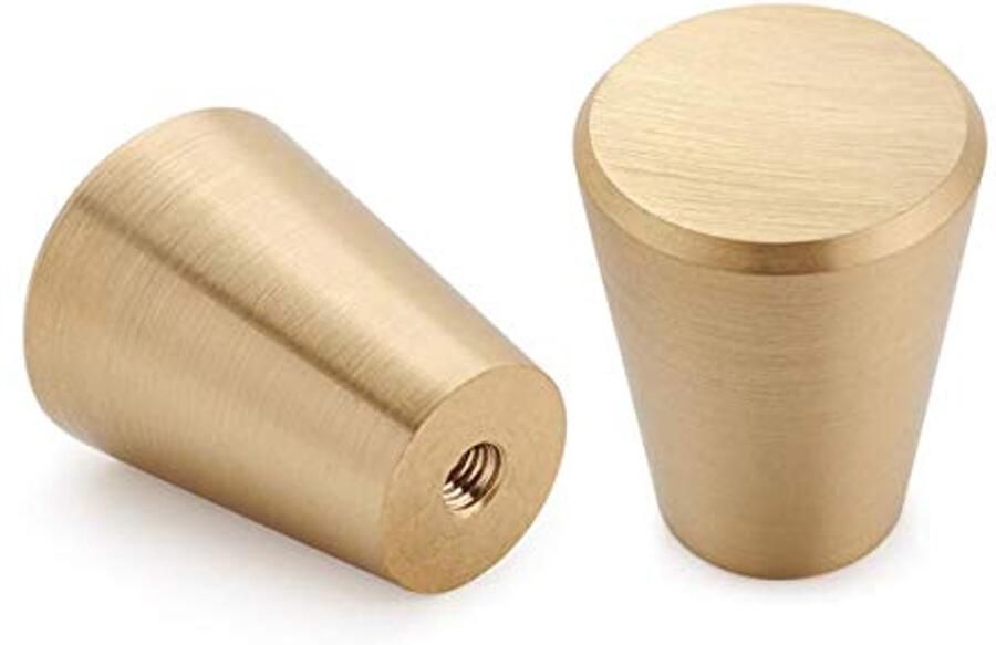 Set van 10 gouden messing kastknoppen voor meubels en kasten