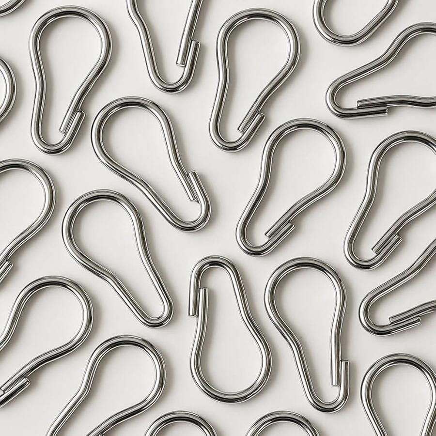 Set van 10 haken voor zonnezeil staal wit