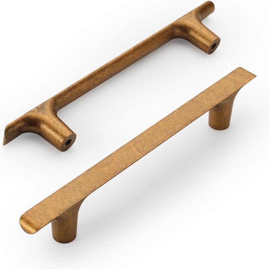 Kilkuran Set van 10 Klassieke Meubelgrepen met Antieke Messing Afwerking voor Toepassingen