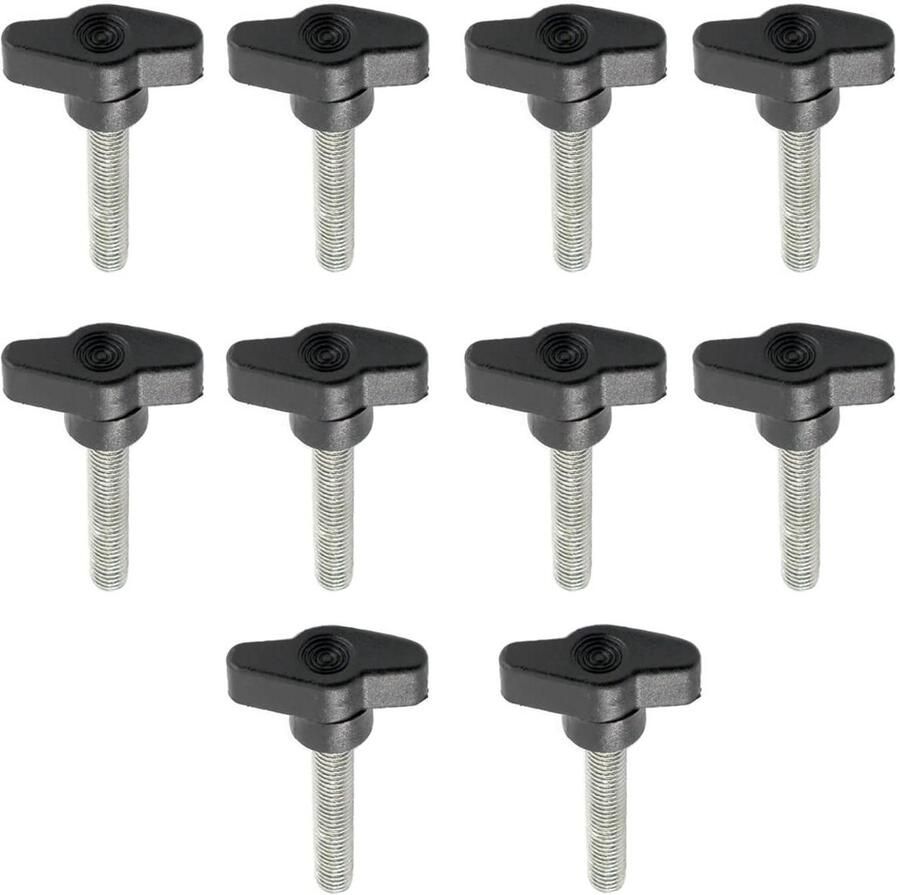 Allecto plus M8x50 Klemmen Handvat Schroef Knoppen T Knop Set van 10 stuks