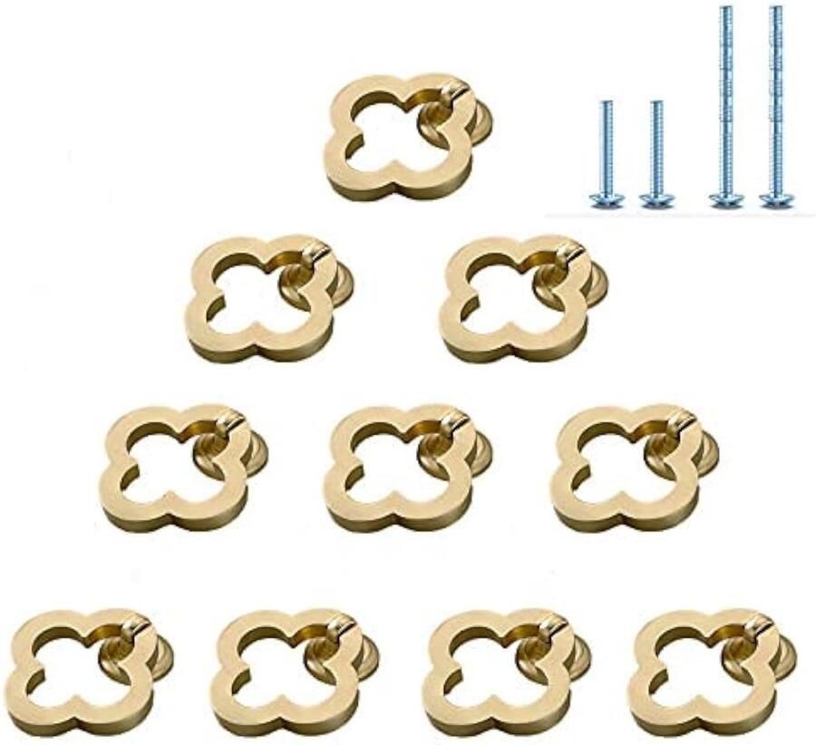 Kilkuran Set van 10 Luxe Goudkleurige Kastknoppen voor Keuken en Meubels met Elegant Ontwerp