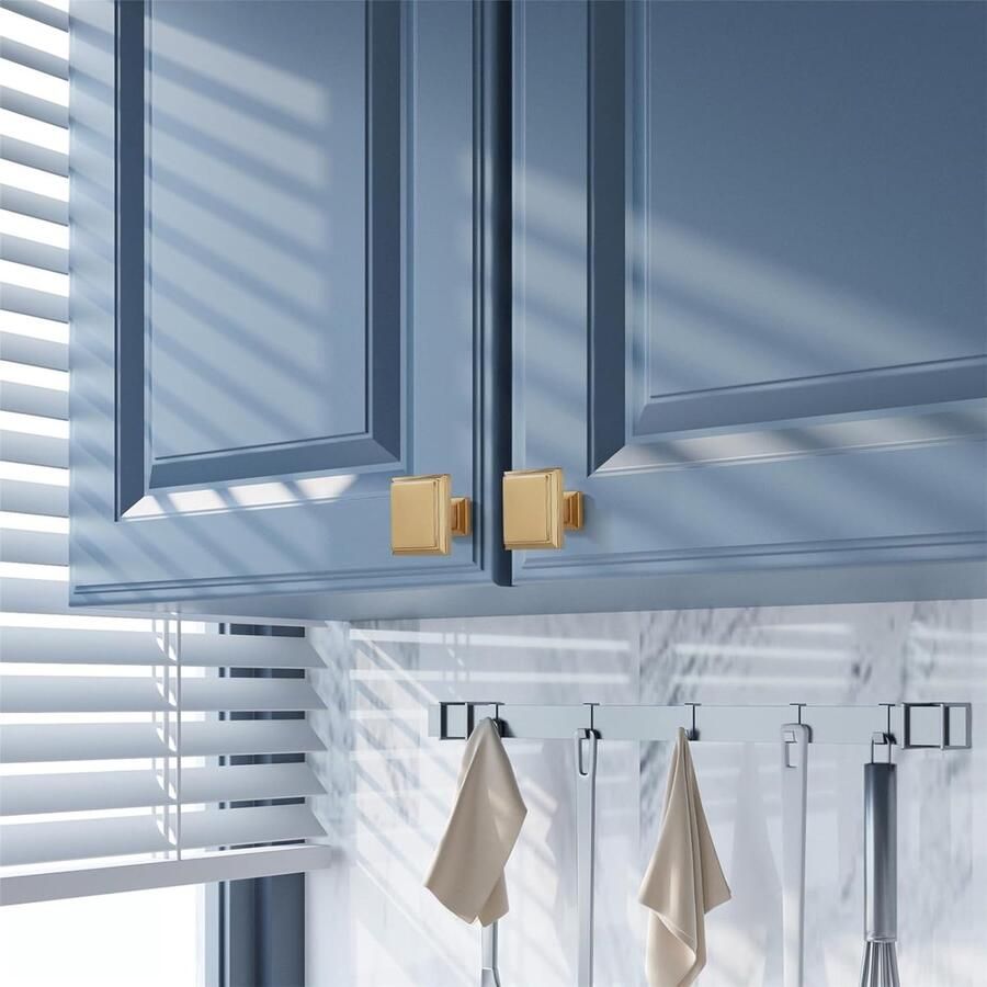 Set van 10 Luxe Meubelknoppen in Champagne Goud voor Kast Deur en Lade