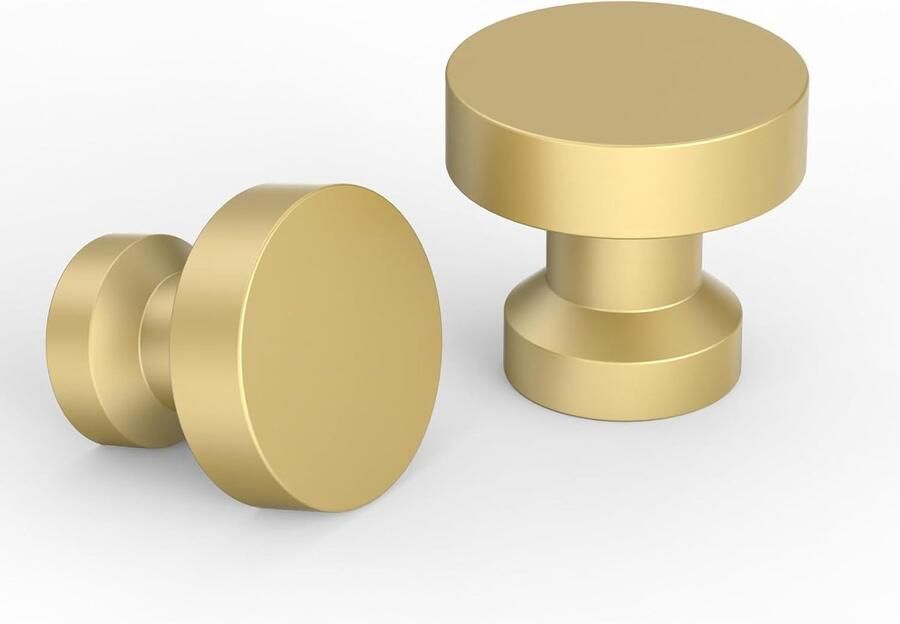 Set van 10 Luxe Meubelknoppen voor Kasten Deuren en Lades in Gouden Afwerking