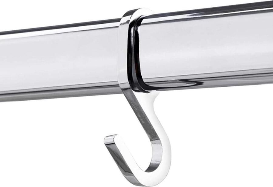 Set van 10 Metalen Ovale Kaststangen – Uittrekbare en Duurzame Ophanghaken voor Kledingkast