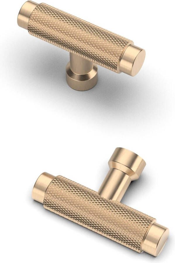 Senza Marchio Set van 10 meubelknoppen kastknoppen ladeknoppen messing moderne massieve meubelgrepen deur keukenaccessoires kastknoppen handgreep met één gat voor kast kledingkast