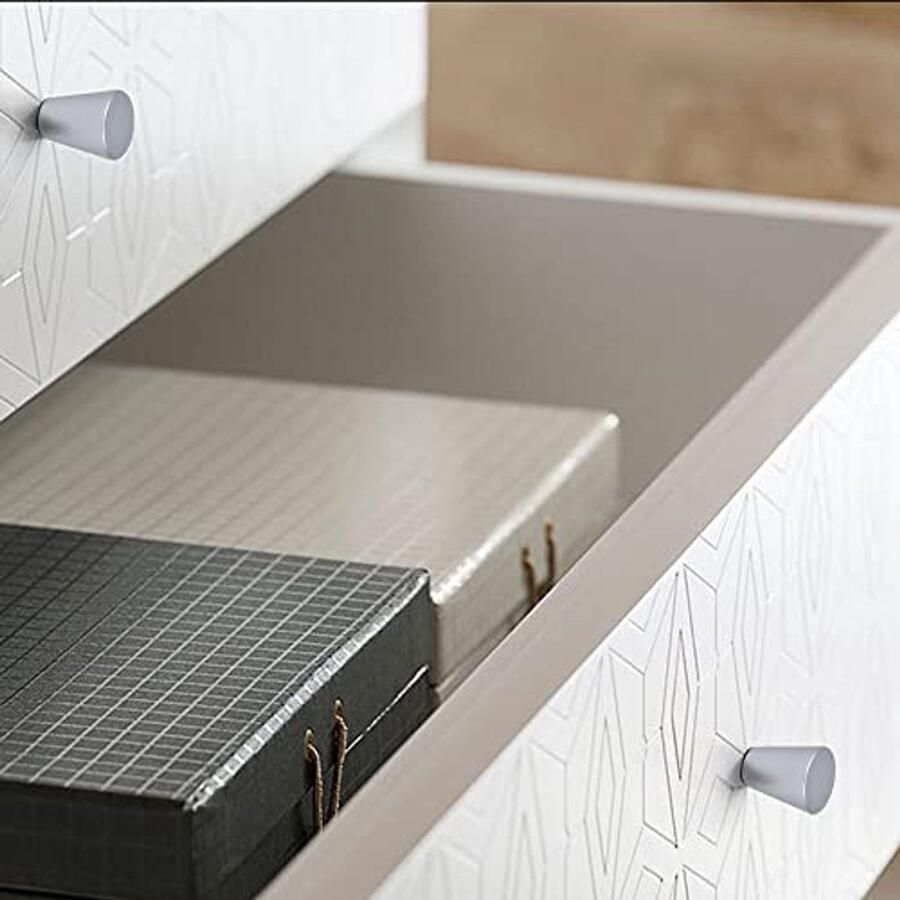 Set van 10 Zilveren Kastdeurknoppen van Aluminiumlegering voor Meubelgrepen en Handgrepen