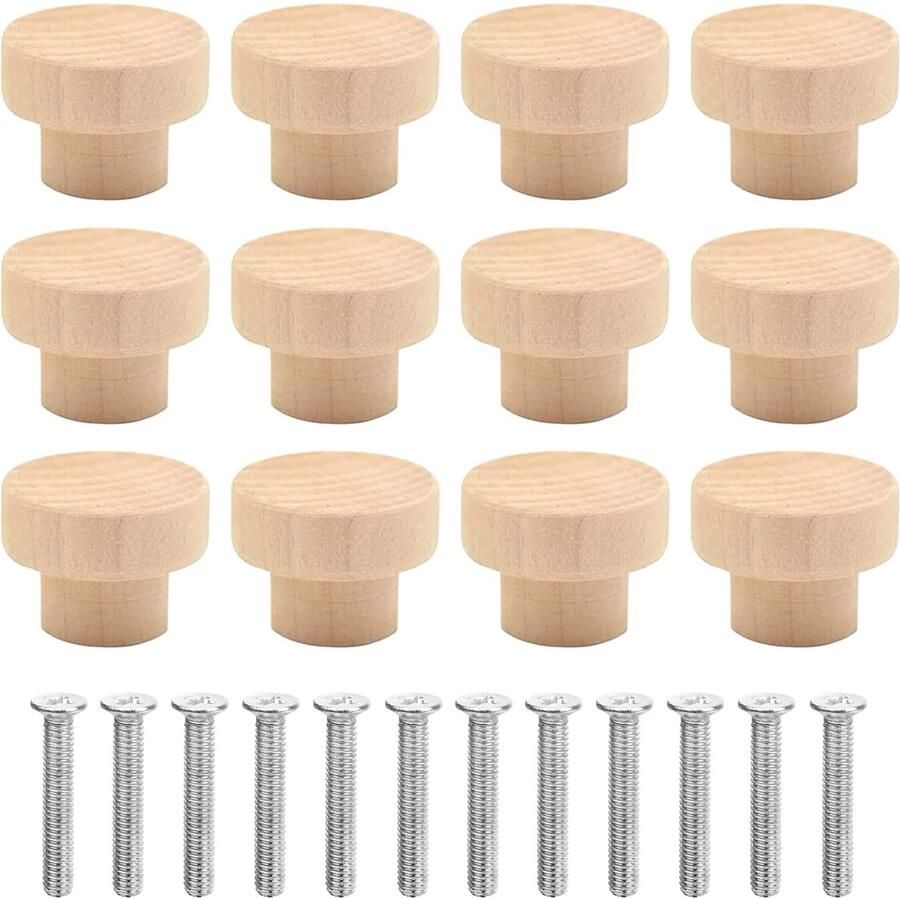 By Shayne Stijlvolle Houten Meubelknoppen voor Kasten en Laden Set van 12 Stuks