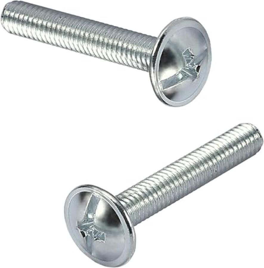 Set van 12 M4 Deurknoppen en Schroeven voor Keukenkasten 50 mm