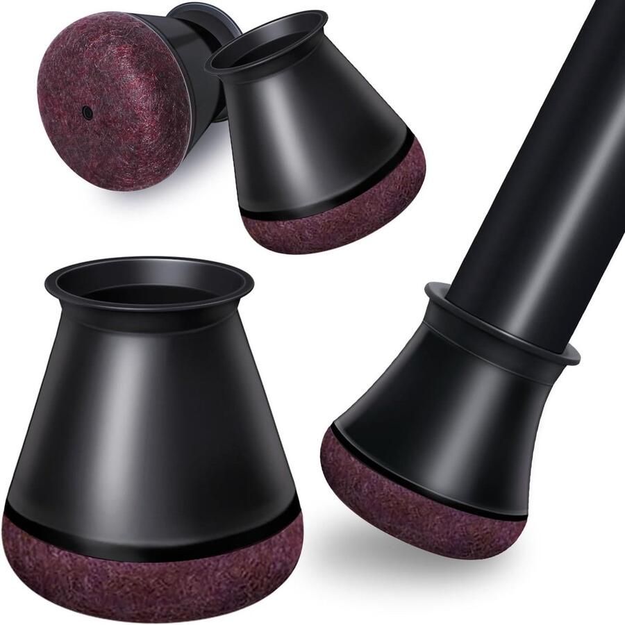 Set van 12 stoelpootbeschermers Zwart Voor stoelpootdoppen Siliconen vloerbeschermers Verminderen geluid Voorkomen krassen (2 3 x 3 cm)