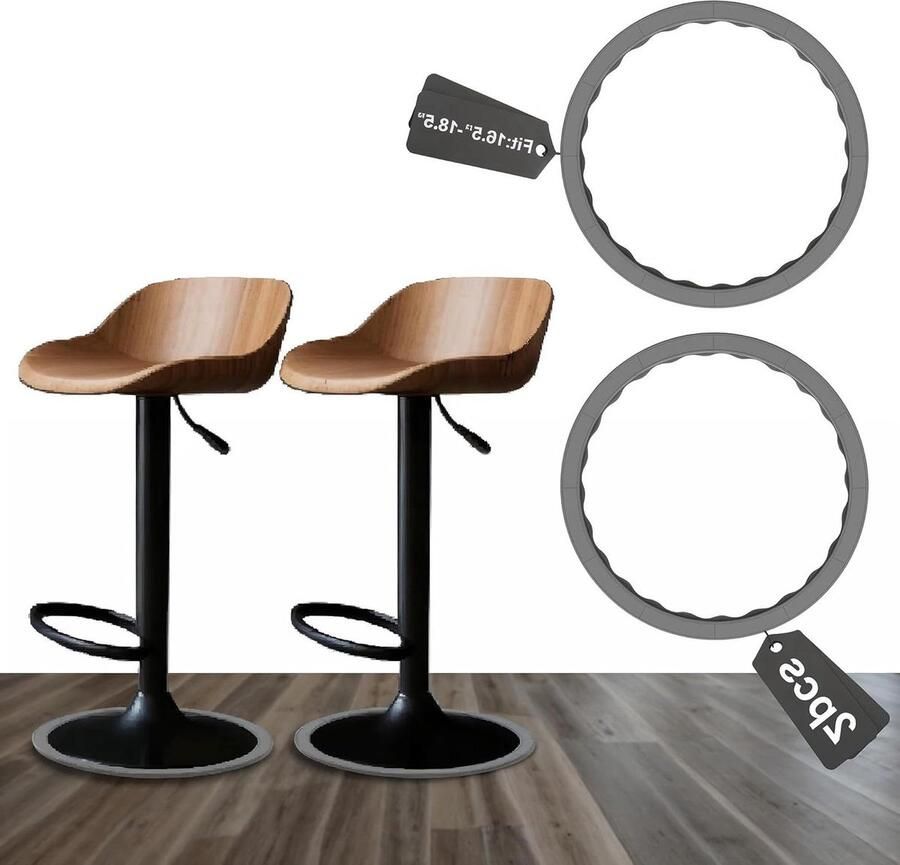 Set van 2 Barkrukken Antislip Siliconen Stoelpootbeschermer 2 stuks Geschikt voor stoelen