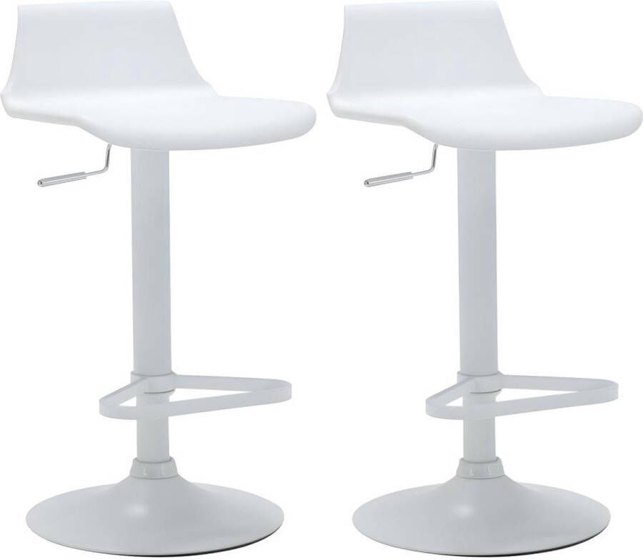 Vente-unique Set van 2 barkrukken CALAS Polypropyleen wit L 45 cm x H 95.5 cm x D 45 cm