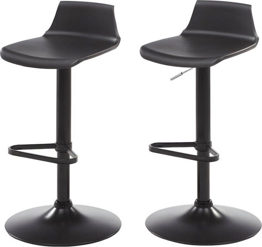 Vente-unique Set van 2 barkrukken CALAS Polypropyleen Zwart L 45 cm x H 95 cm x D 45 cm - Foto 2