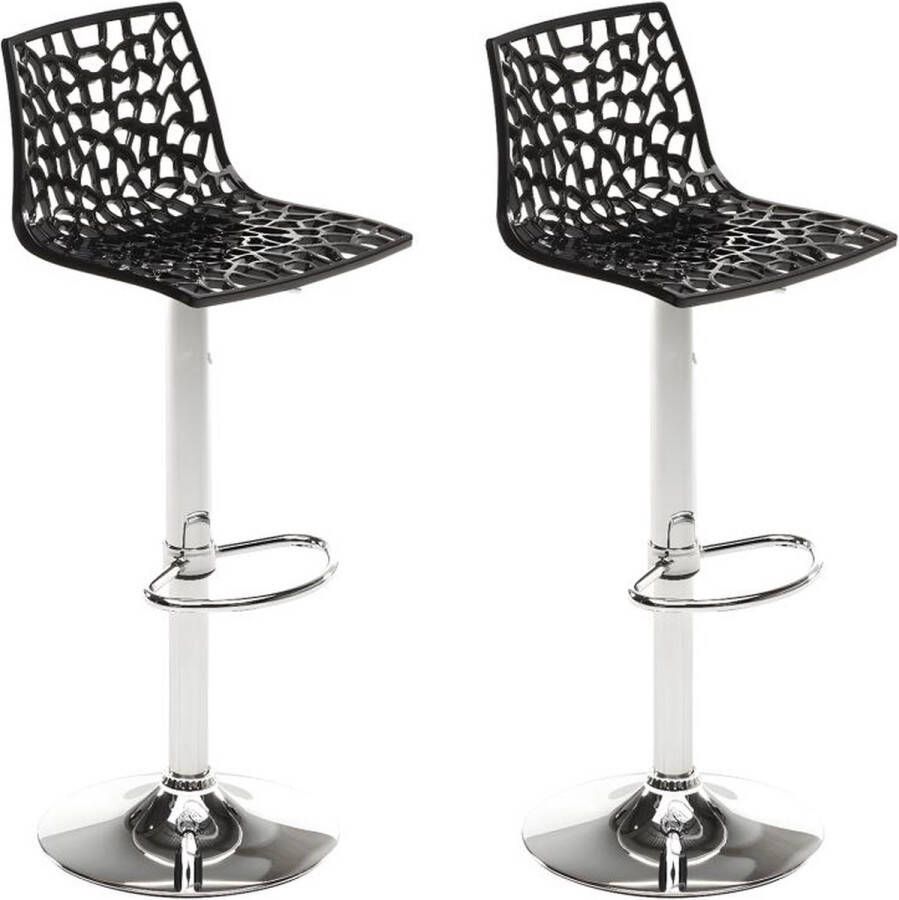 Vente-unique Set van 2 barkrukken CLARK Polypropyleen zwart grafiet L 45 cm x H 104 cm x D 45 cm - Foto 2