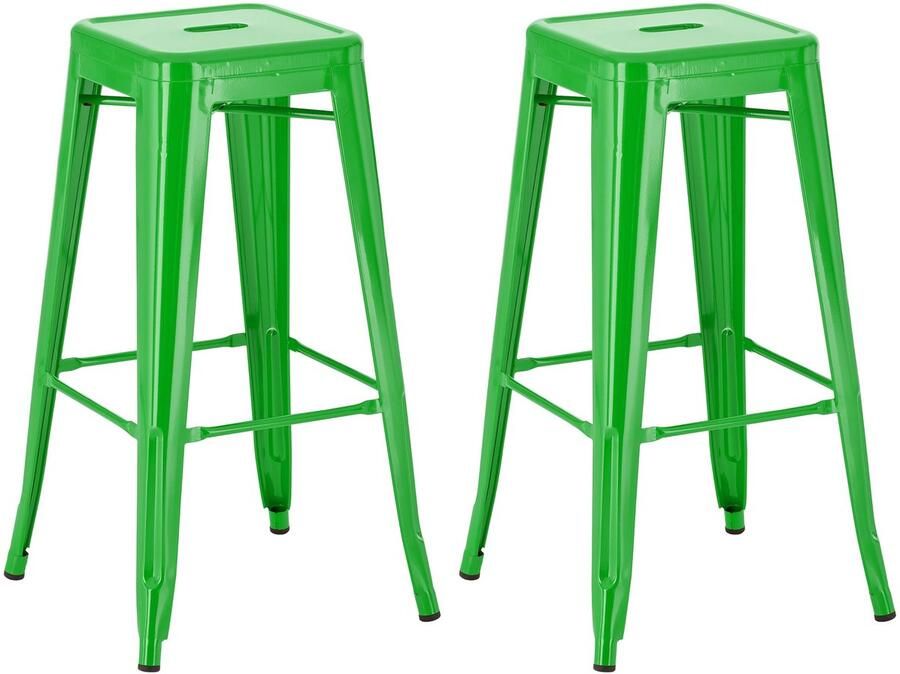 Set van 2 Barkrukken Hoge Krukken Stapelbaar Ruimtebesparend Ontwerp