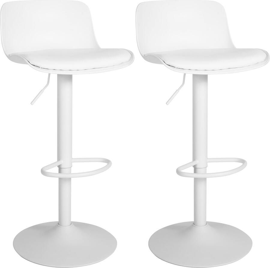 Set van 2 Barkrukken Kunstleer Moderne Krukken Verstelbare Zithoogte