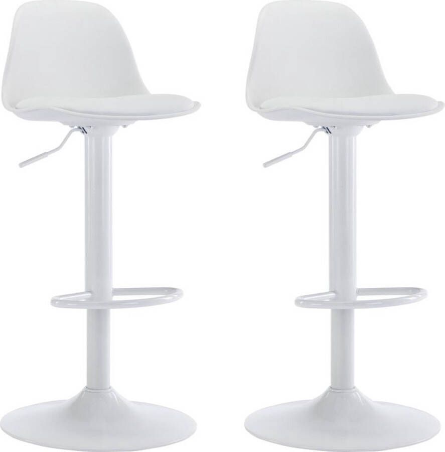 Vente-unique Set van 2 barkrukken van polypropyleen en metaal Wit XAFI L 41 cm x H 101.5 cm x D 39 cm - Foto 4