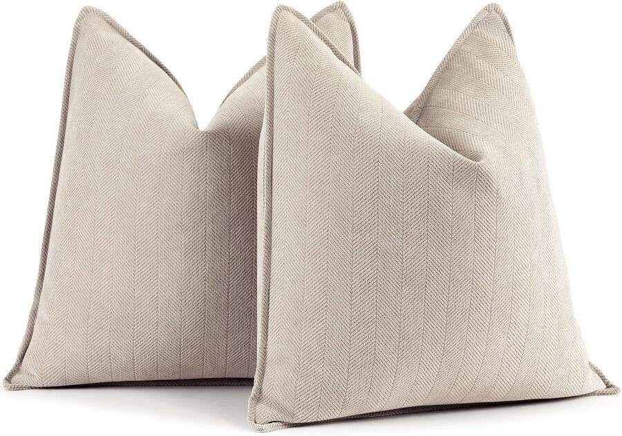 Set van 2 Chenille Kussenhoezen voor Bank en Bed Elegant en Luxe Decoratief Kussen