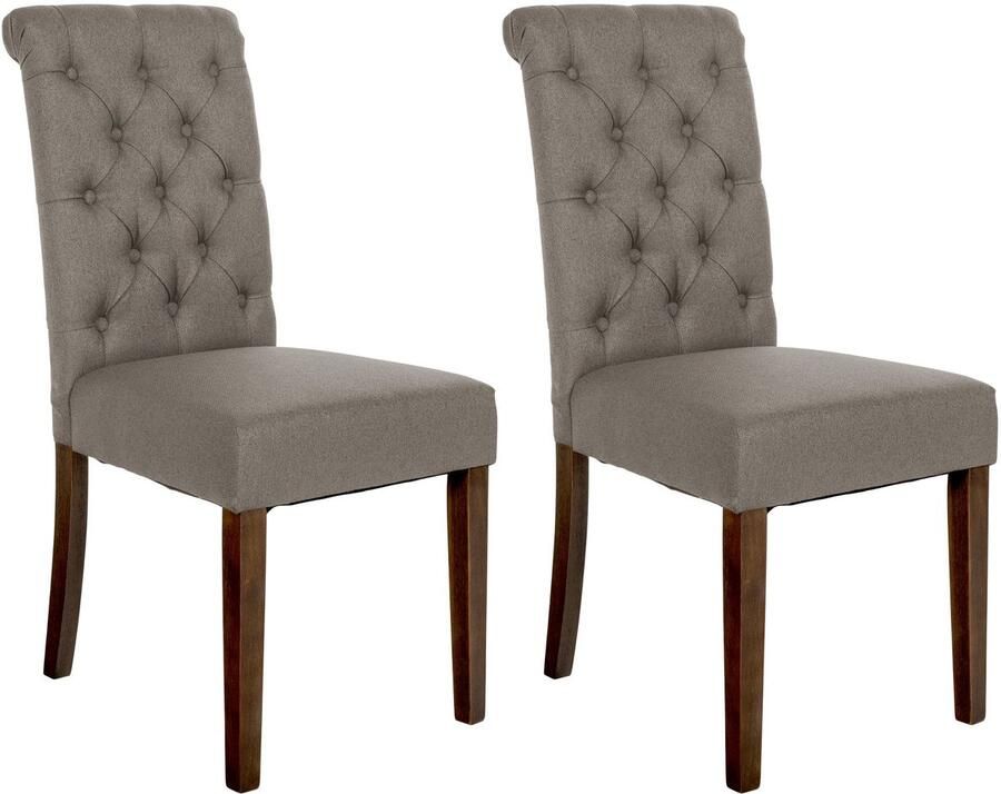 Set van 2 Eetkamerstoelen Keukenstoelen Comfortabele Fluwelen Bekleding