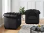 Set van 2 fauteuils van buffelleer CHESTERFIELD Zwart L 82 cm x H 72 cm x D 78 cm - Thumbnail 2