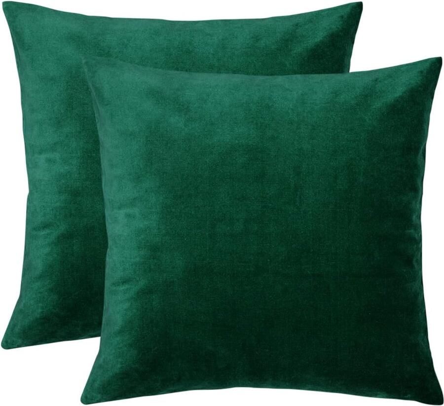 Set van 2 fluwelen kussenslopen 40 x 40 cm kussensloop decoratief sierkussen bankkussen lendenkussen werpkussenhoes met verborgen ritssluiting voor bank slaapkamer bankkussen