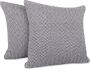 Set van 2 Gräfenstayn Premium Kussenhoezen 100% Katoen 40 x 40 cm Visgraatmotief Kussenslopen Decoratieve Kussenhoes voor Bed Sofa of Bank (Antraciet) - Thumbnail 2