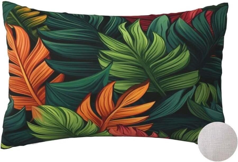 Furnibella -Set van 2 Groene Kussens 50x70 cm Superzachte Kussenslopen met Ritssluiting Decoratieve Kussens voor Bank en Slaapkamer