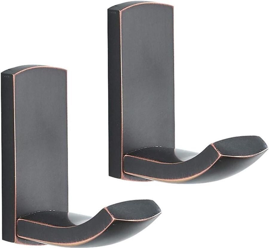 Set van 2 haken kapstokken wandkapstokken zwarte vintage muurhaken metalen kapstokken met schroeven handdoekhaken voor jassen handdoeken rugzak hoed