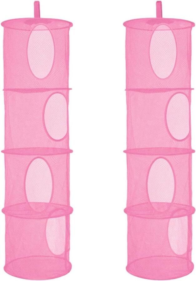 Set van 2 knuffeldieren hangopslag 2 stuks roze