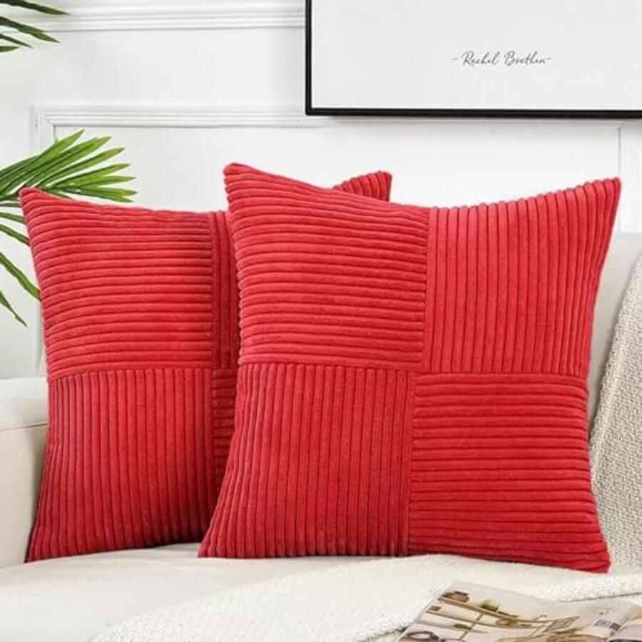 Set van 2 Kussenslopen 30 x 50 cm Corduroy Sierkussenslopen voor Bank en Slaapkamer
