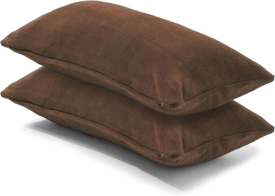 Set van 2 Kussenslopen 40 x 80 cm Coral Fleece voor Bank en Slaapkamer Comfortabel en Duurzaam