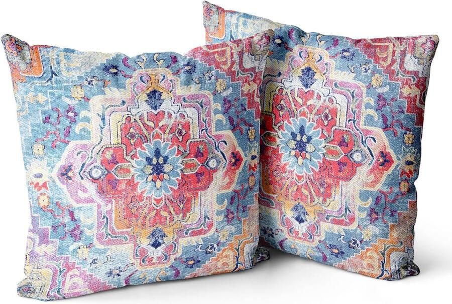 Hoes voor sierkussen set van 2 waterdicht uv-bescherming sierhoes voor sierkussen polyester stevig duurzaam hoes voor sierkussen met pu-coating voor bank stoel tuin groen fluorescerend