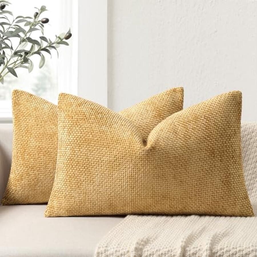 Set van 2 Luxe Chenille Kussenslopen 40x60 voor Sofa en Bed