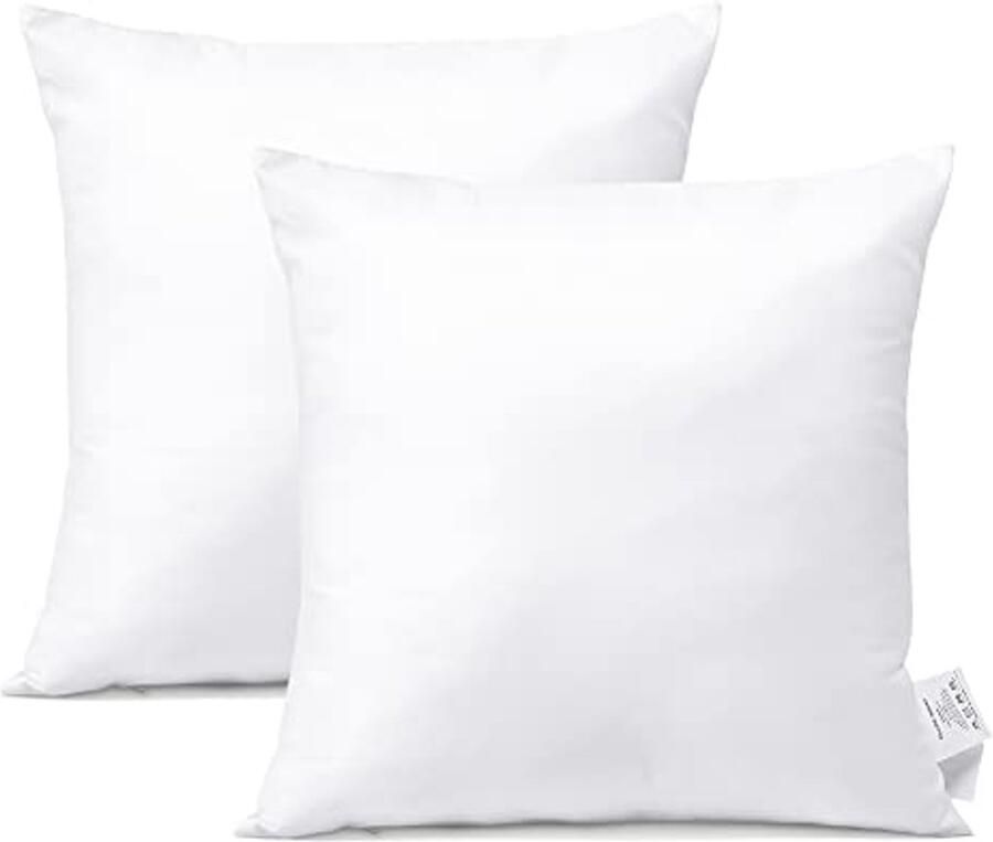 Set van 2 premium vierkante kussen binnenkussens 45 x 45 cm voor bank en bed decoratieve kussens voor binnen