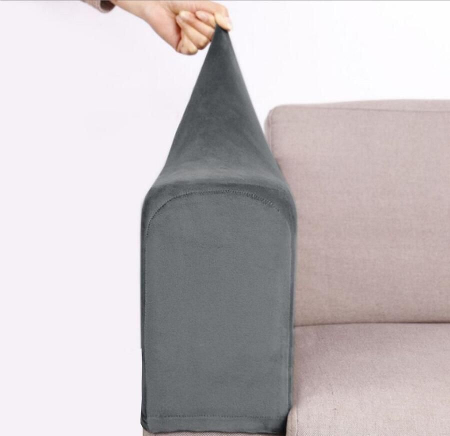 Set van 2 Spandex armleuninghoezen Antislip bank armhoezen Dikke fluwelen fauteuilhoezen Verwijderbare fauteuilhoezen voor banken Fauteuils Kantoor