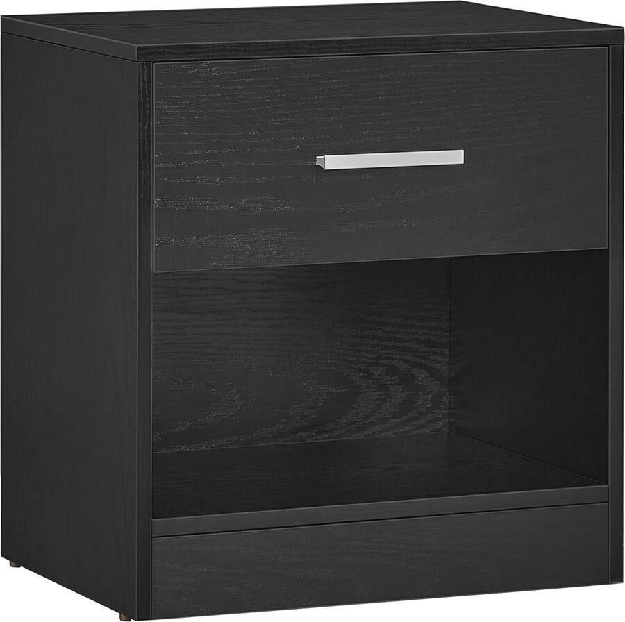 Moderne nachttafel met lade en open vak Elegante bijzettafel voor slaapkamer en woonkamer