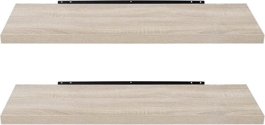 Set van 2 Wandplanken – Modern Hout – Sonoma Eiken – 80 x 22 9 x 3 8 cm
