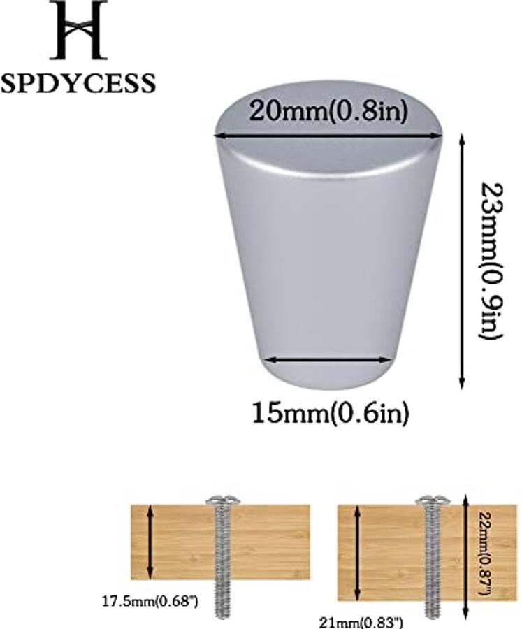 Set van 20 Aluminium Meubelgrepen voor Kastdeuren en Laden Dressoir en Kleerkast Accessoires