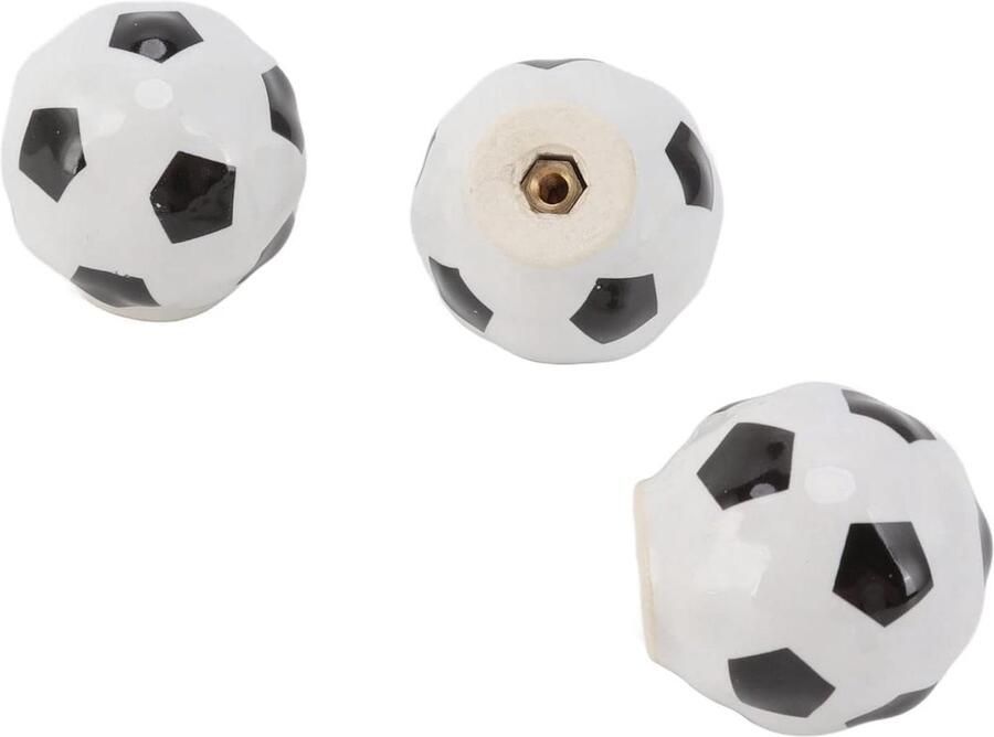 Set van 3 voetbal kastknoppen van keramiek voor bal sport thema handgreep trekt voor kast en garderobe - Foto 2