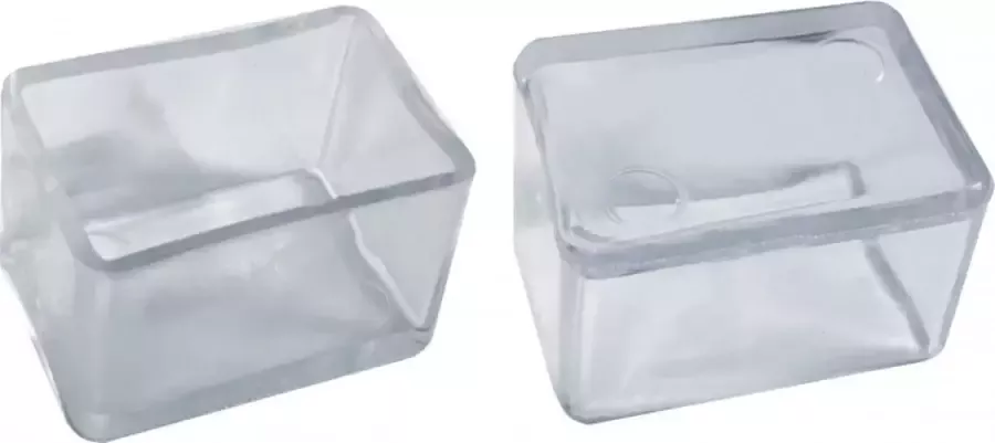 Set van 32 flexibele stoelpootdoppen (omdop rechthoek 25x38 mm transparant) [O-RA-25x38-T] [WD1574031109]