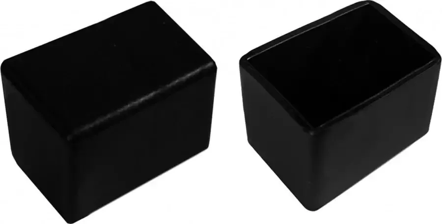 Set van 32 flexibele stoelpootdoppen (omdop rechthoek 25x38 mm zwart) [O-RA-25x38-B] [WD1582753963]