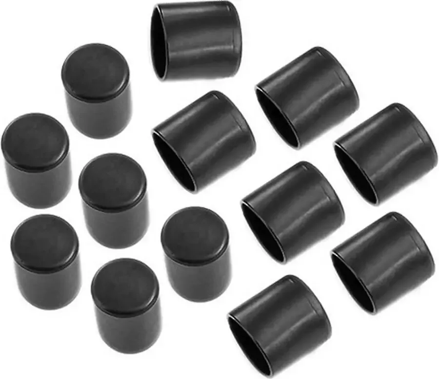Set van 32 flexibele stoelpootdoppen (omdop rond 10 mm zwart) [O-RO-10-B] [CB1656931320]
