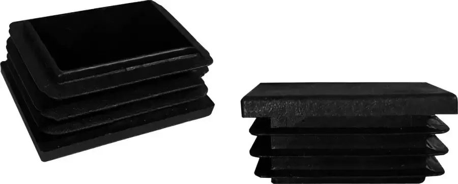 Set van 32 plastic stoelpootdoppen (intern rechthoek 29-33-35 zwart) [I-RA-15x35-B] [CB1659308893]