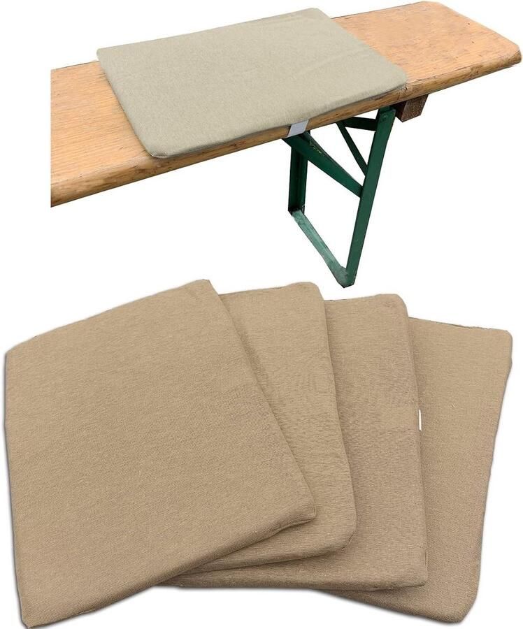 Set van 4 bierbankkussens Tuinbankkussens voor biertafel Comfortabele kussens voor buitenbanken Bankkussen