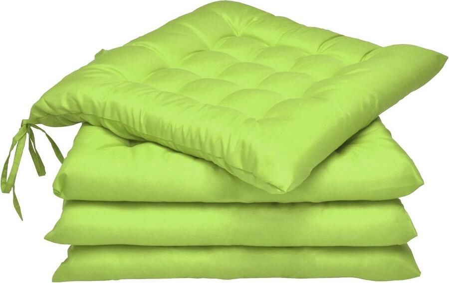 Set van 4 Comfortabele Zitkussens 40x40 voor Stoelen en Tuinmeubelen Dikke Vulling 5 cm Ideaal voor Binnen en Buiten