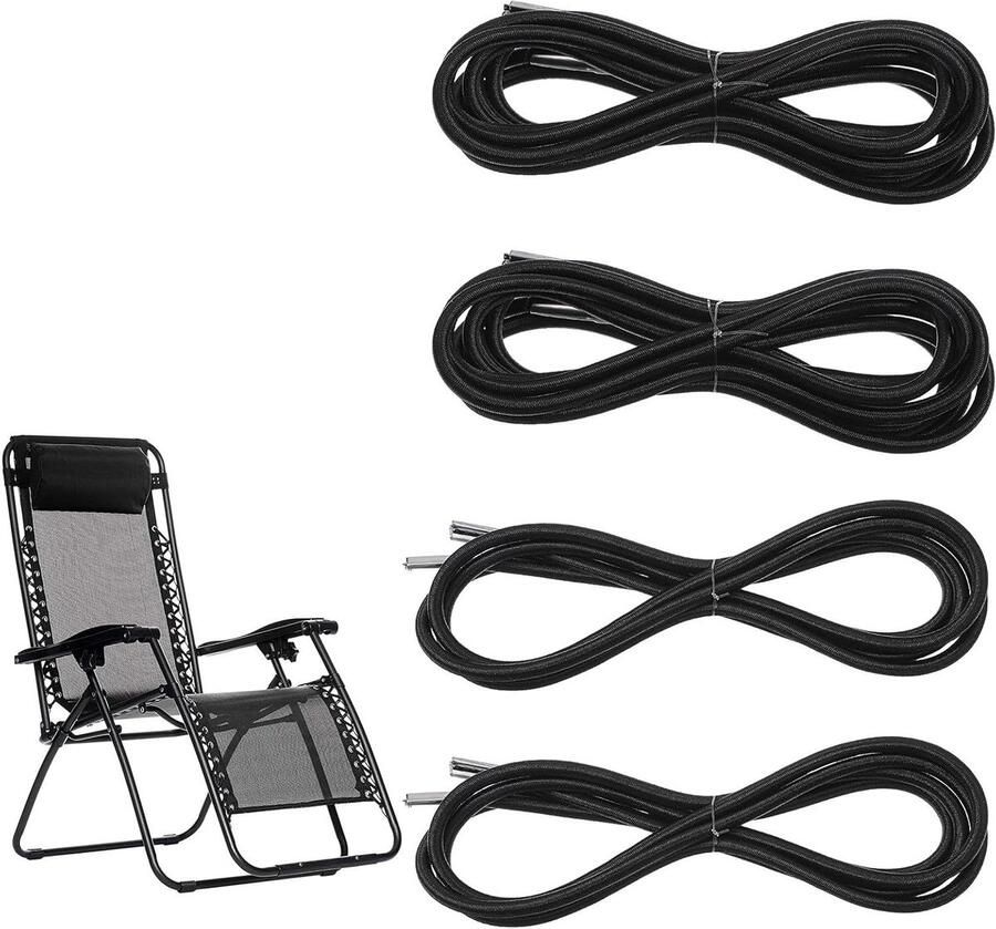 Set van 4 elastische zwaartekracht stoel koord vervanging Nylon reparatie koorden voor fauteuils Universele stretch veters